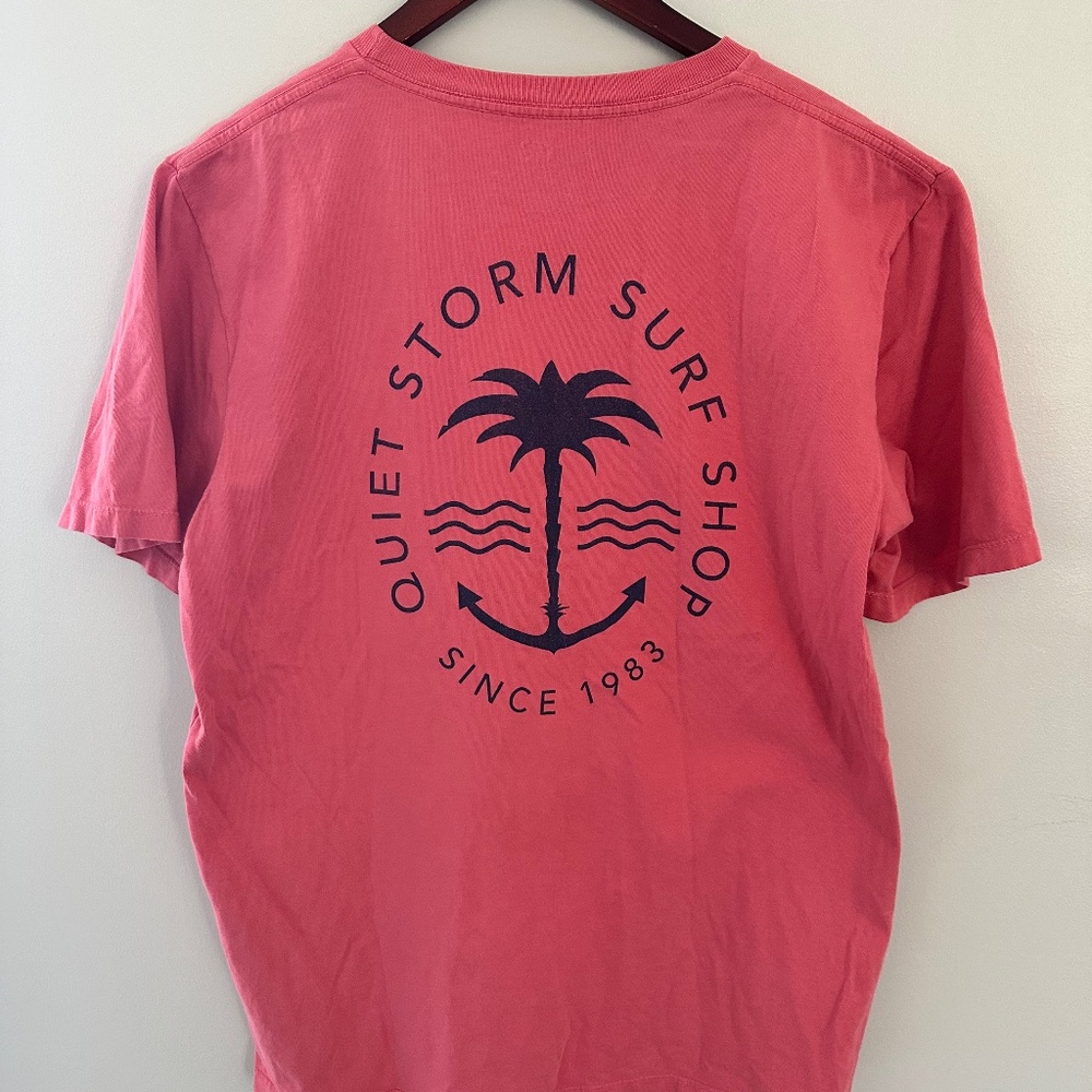 Quiet Storm Surf Logo Organic Cotton T-Shirt SZ Medium